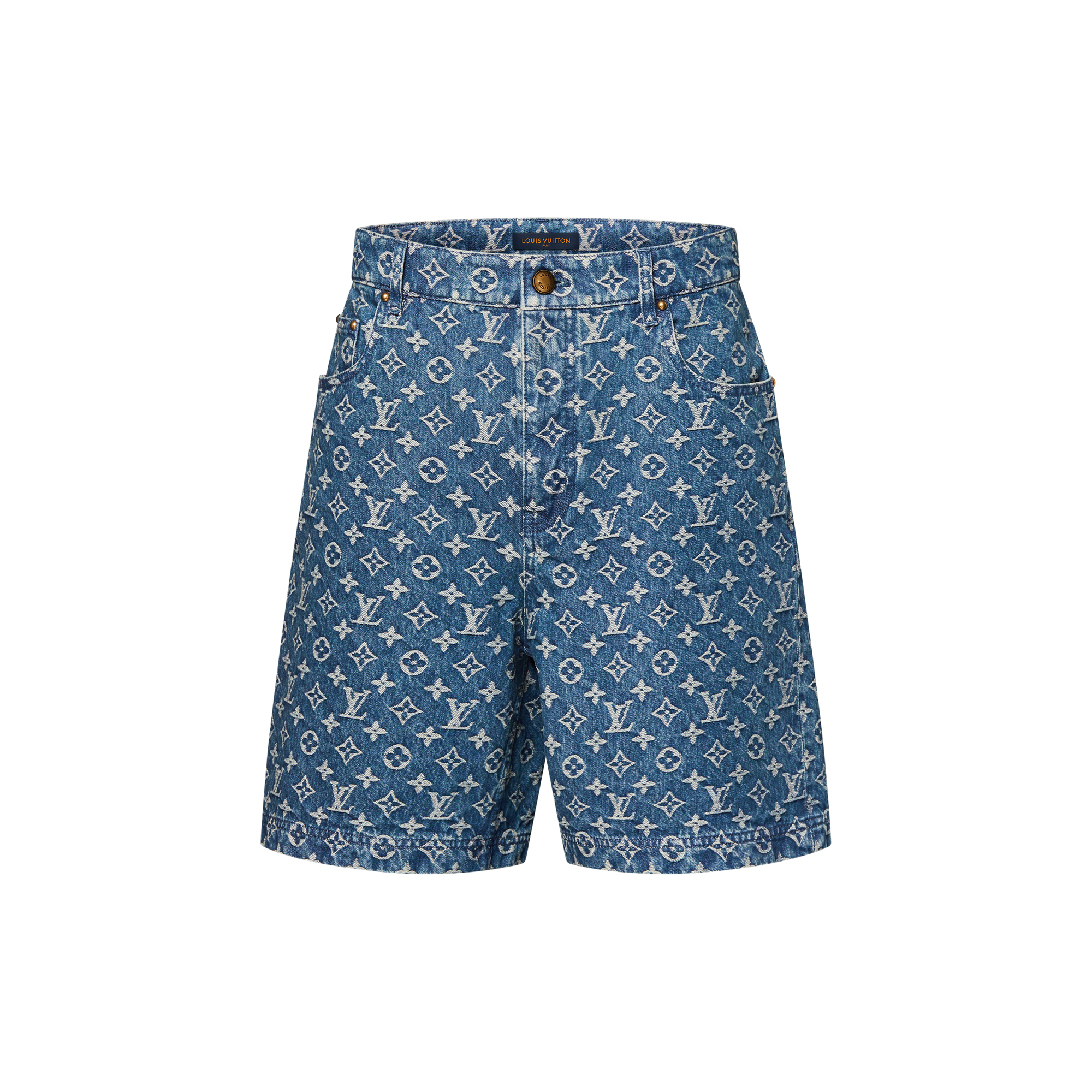 Shorts in denim con motivo Monogram - Abbigliamento | LOUIS VUITTON